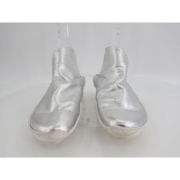 Trippen Plunge Mules Size 35 5 Silver Leather Comfy Shoes Slipper Slip On - Picture 3 of 12